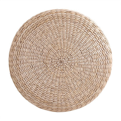 40cm Round Pouf Tatami Cushion Floor Cushions Straw Meditation Soft Yoga Mat