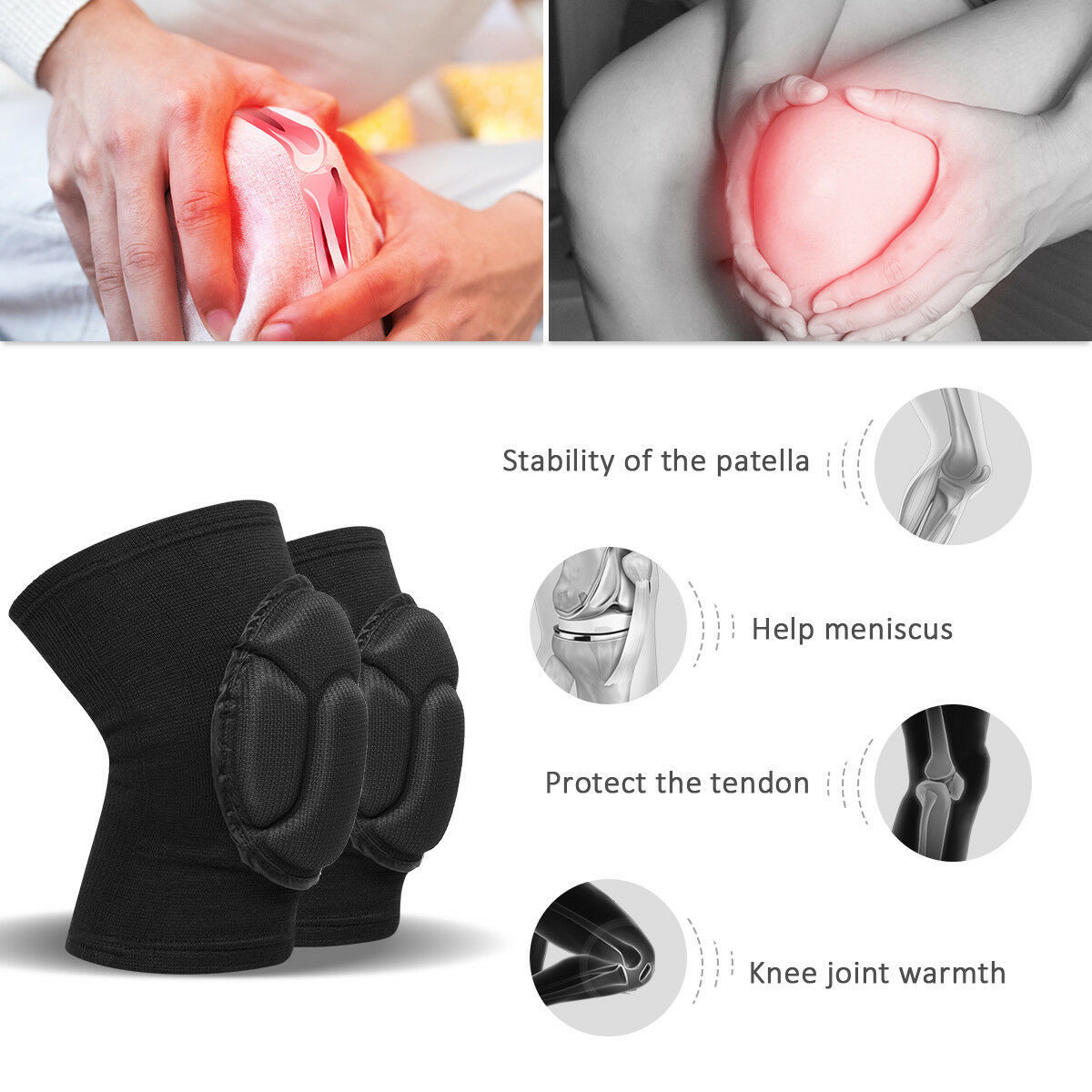 2 x Professional Knee Pads Leg Protector For Sport Work Flooring Construction