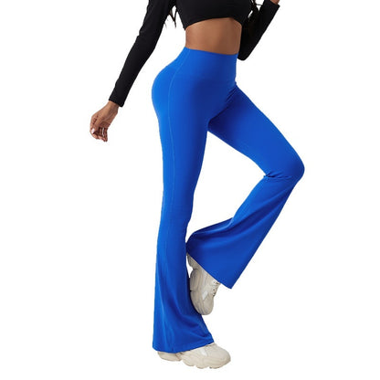 High Waisted Hip Lifting Tight Pants And Wide Leg Fitness Pants